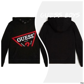 GUESS  БЛУЗА С КАЧУЛКА ТИП HOODIE BLACK NEW AUTUMN COLLECTION 2022
