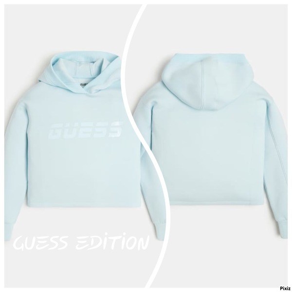 GUESS БЛУЗА ТИП СУИЧЕР HOODIE SKY BLUE ACTIVE SPRING COLLECTION 2022