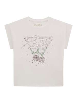 GUESS Тениска кроп с апликирани камъчета