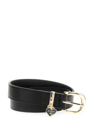 GUESS Колан с висулка сърце BLACK