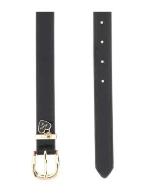 GUESS Колан с висулка сърце BLACK