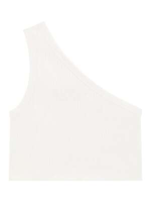 GUESS Потниче рипс с едно рамо Real white